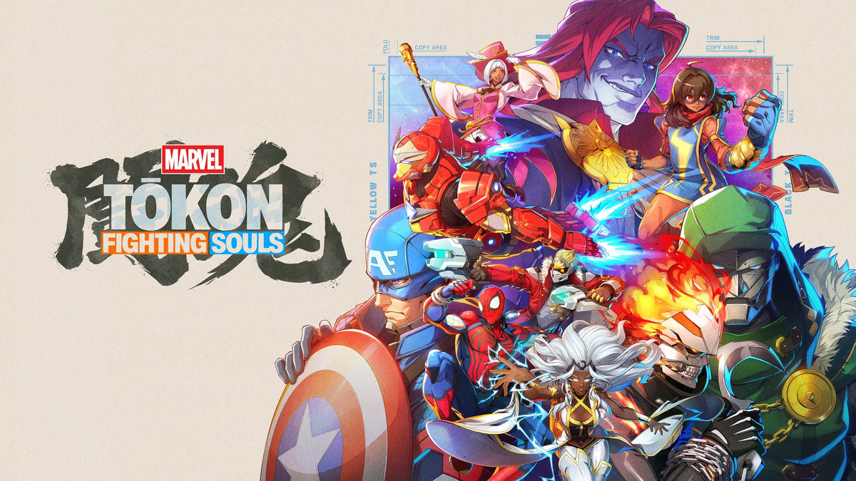 Marvel Tokon Fighting Souls, key art oficial do jogo de luta com heróis Marvel