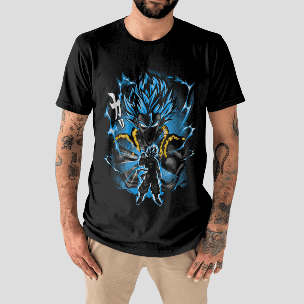Capsule.pt - T-shirt Dragon Ball "Shadow Warriors" - Gogeta Blue