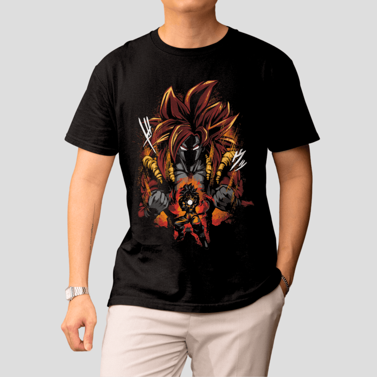 Capsule.pt - T-shirt Dragon Ball "Shadow Warriors" - Gogeta Super Saiyan 4