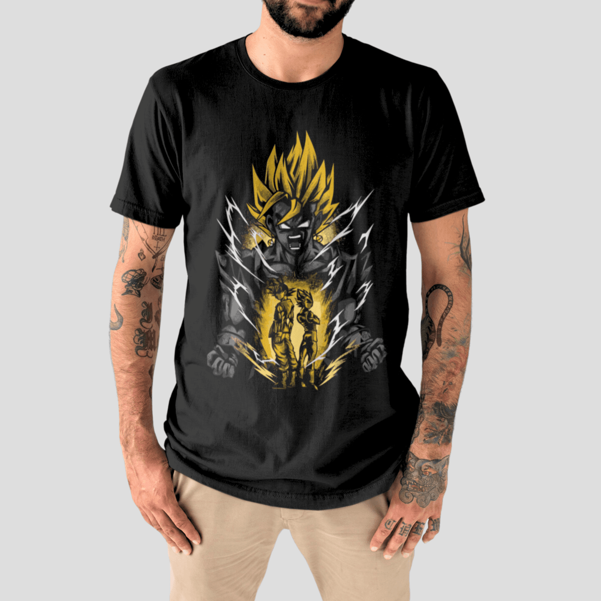 Capsule.pt - T-shirt Dragon Ball "Shadow Warriors" - Vegito Super Saiyan