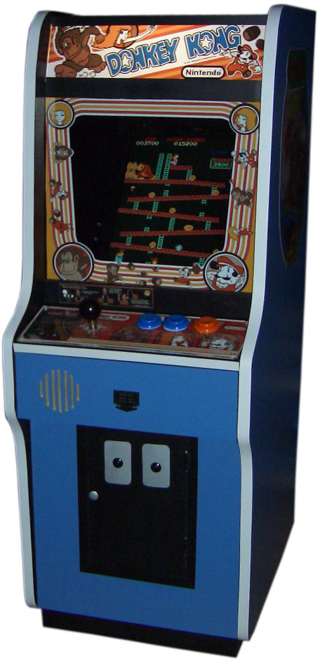 Máquina de arcade original de Donkey Kong, o jogo que faz 45 anos
