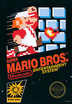 Caixa original de Super Mario Bros para NES, o jogo por trás do truque viral do cogumelo