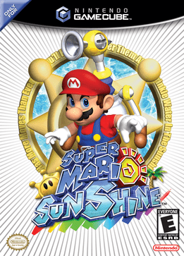 Capa oficial de Super Mario Sunshine, o jogo de GameCube que chega à Nintendo Switch 2