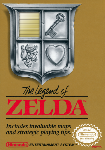 Caixa original do jogo The Legend of Zelda, a celebrar 40 anos em 2026