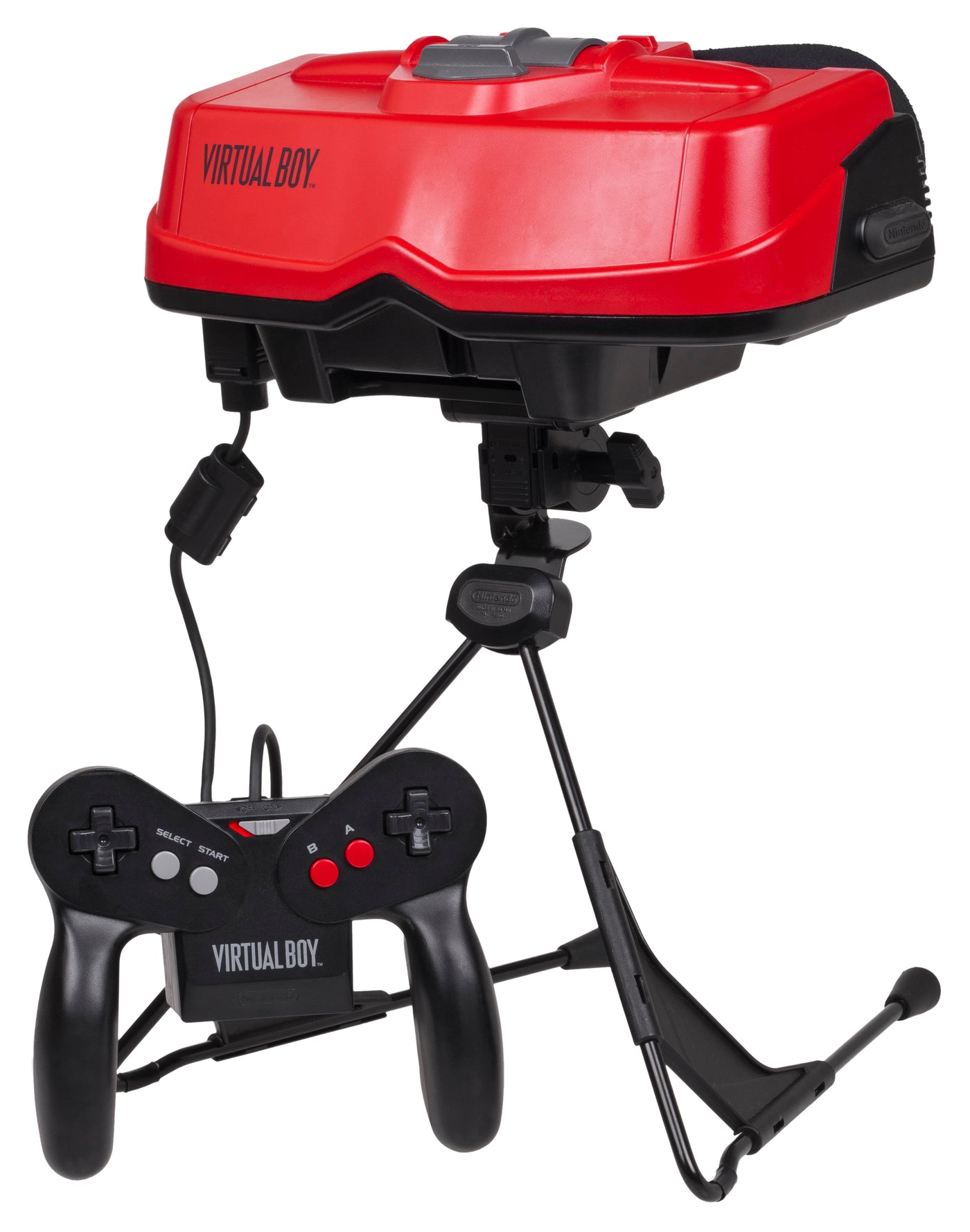 Consola Virtual Boy da Nintendo, protagonista dos jogos cancelados Zero Racers e D-Hopper