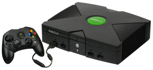 Consola Xbox original de 2001 com o comando Duke, que inspira o novo comando X25 dos 25 anos da Xbox