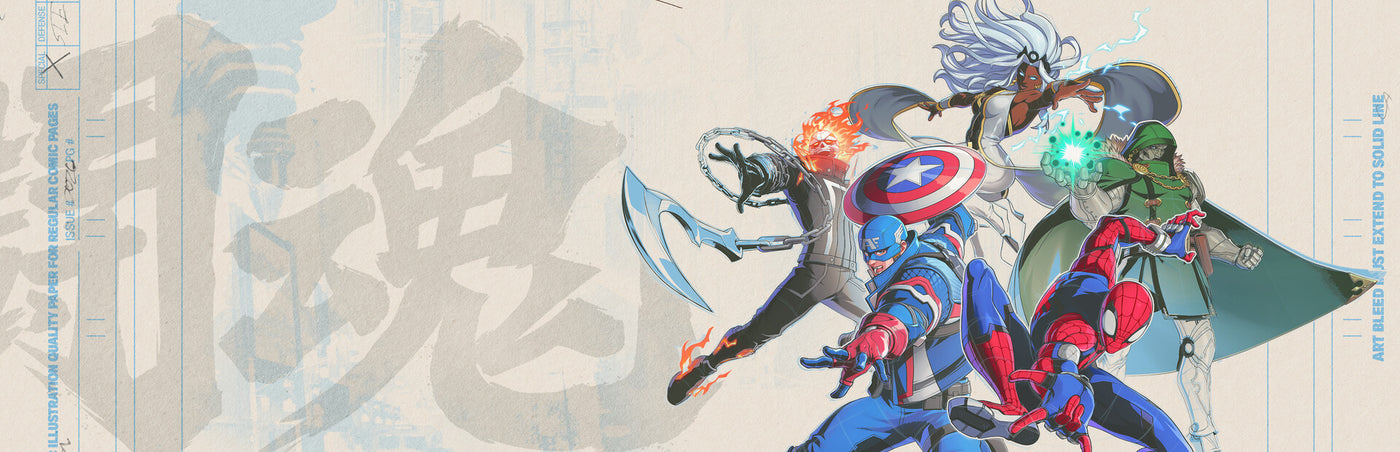 Marvel Tokon Fighting Souls, key art oficial do jogo de luta com heróis Marvel