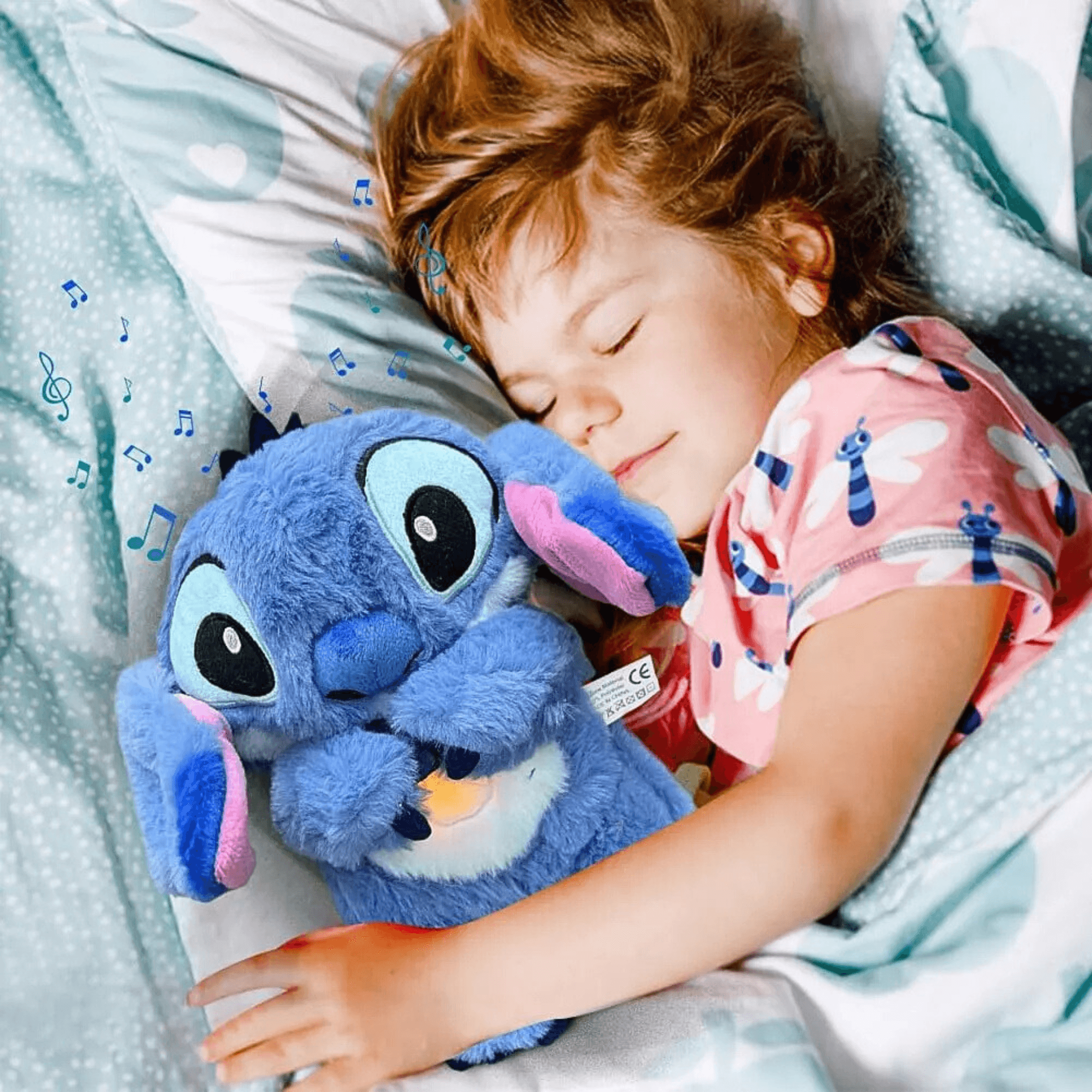 Peluche Interativo Stitch - Respira, Brilha e Toca Música - Dormir Bem - Capsule.pt