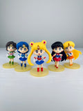 Conjunto Sailor Moon - Navegantes da Lua, Mercúrio, Marte, Júpiter e Vénus