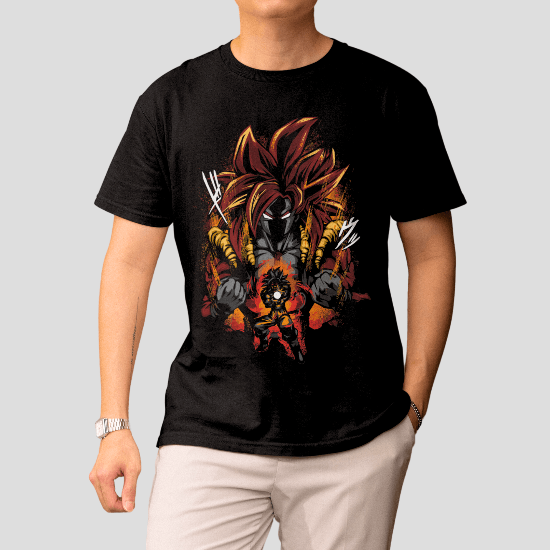 T-shirt Dragon Ball "Shadow Warriors" - Gogeta Super Saiyan 4 - Capsule.pt