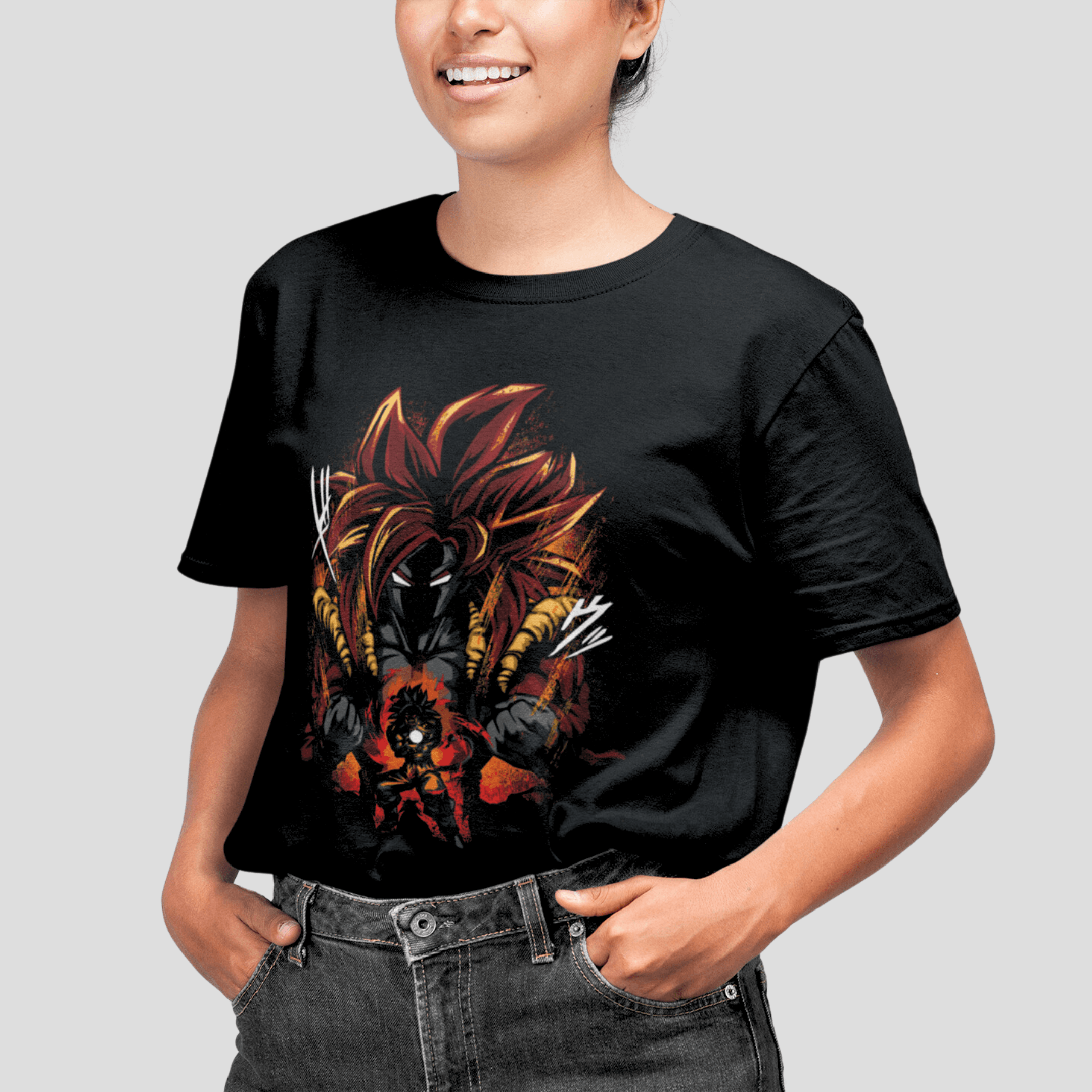 T-shirt Dragon Ball "Shadow Warriors" - Gogeta Super Saiyan 4 - Capsule.pt