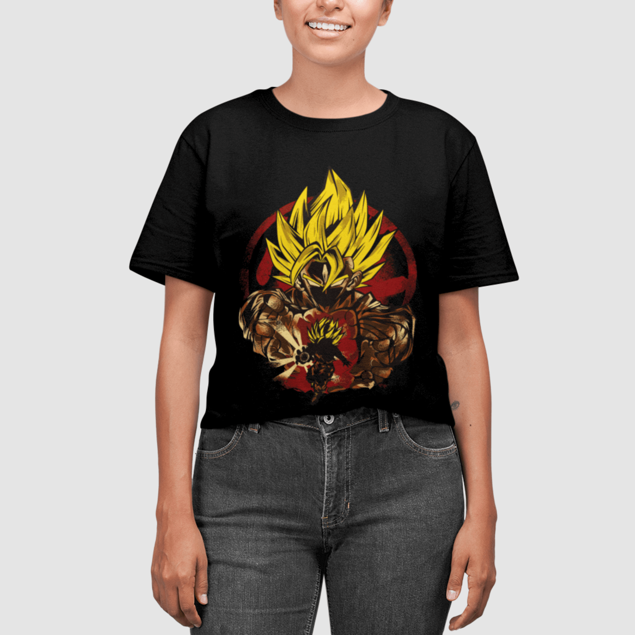 T-shirt Dragon Ball "Shadow Warriors" - Goku Super Saiyan - Capsule.pt