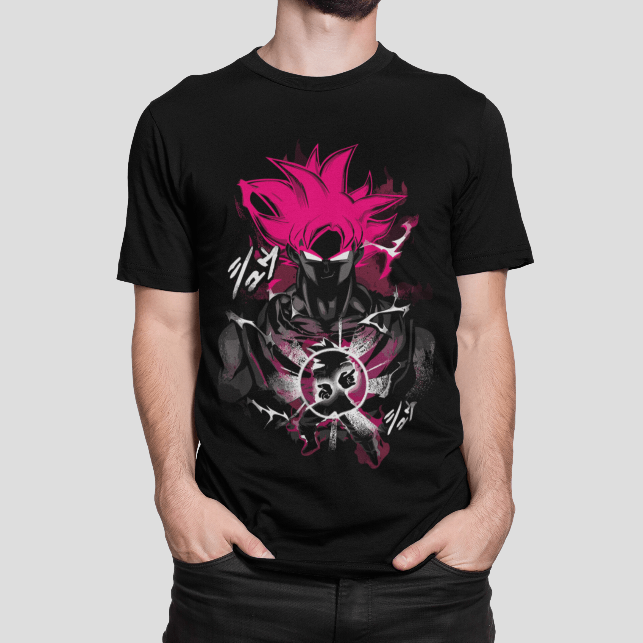T-shirt Dragon Ball "Shadow Warriors" - Goku Super Saiyan God - Capsule.pt