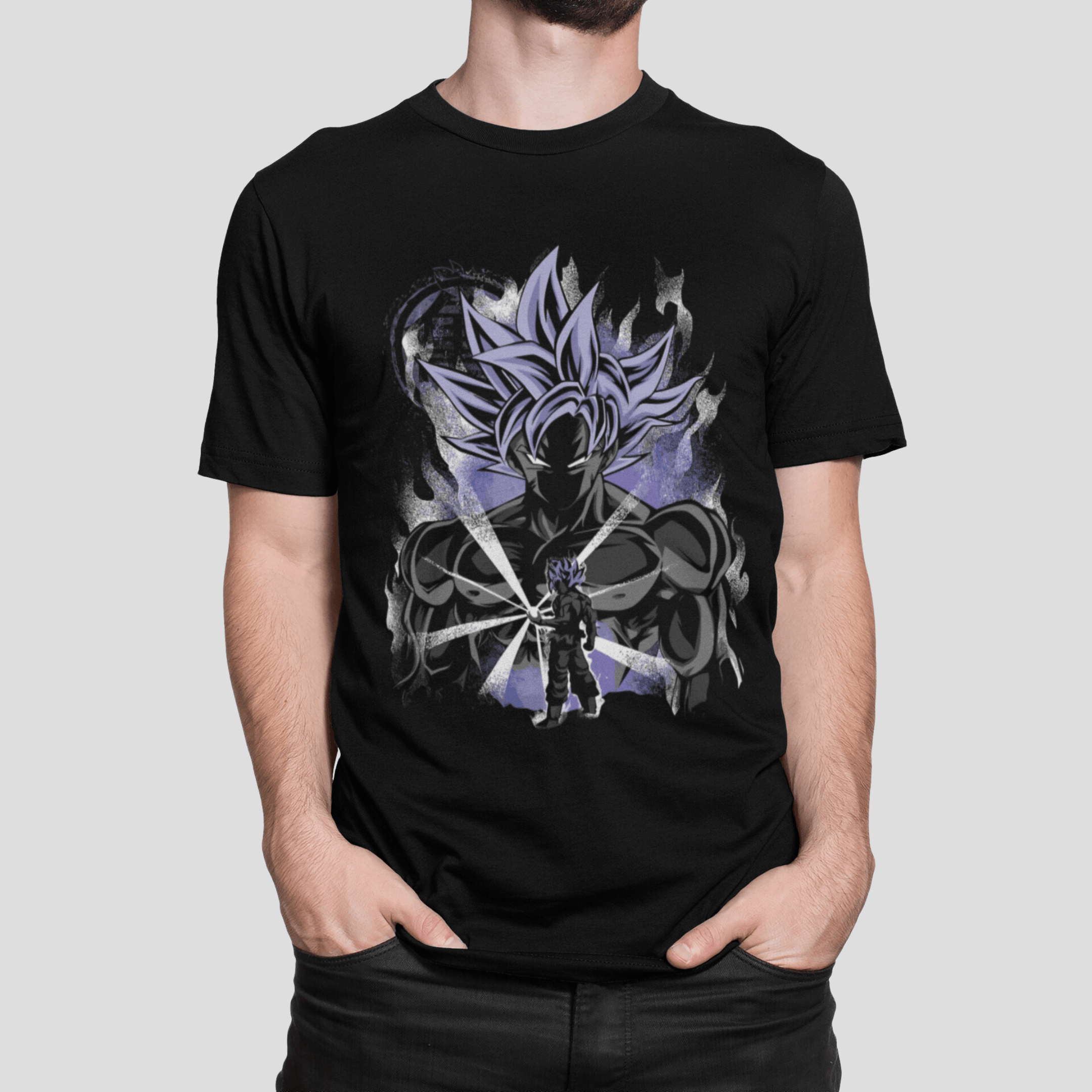 T-shirt Dragon Ball "Shadow Warriors" - Goku Ultra Instinct - Capsule.pt