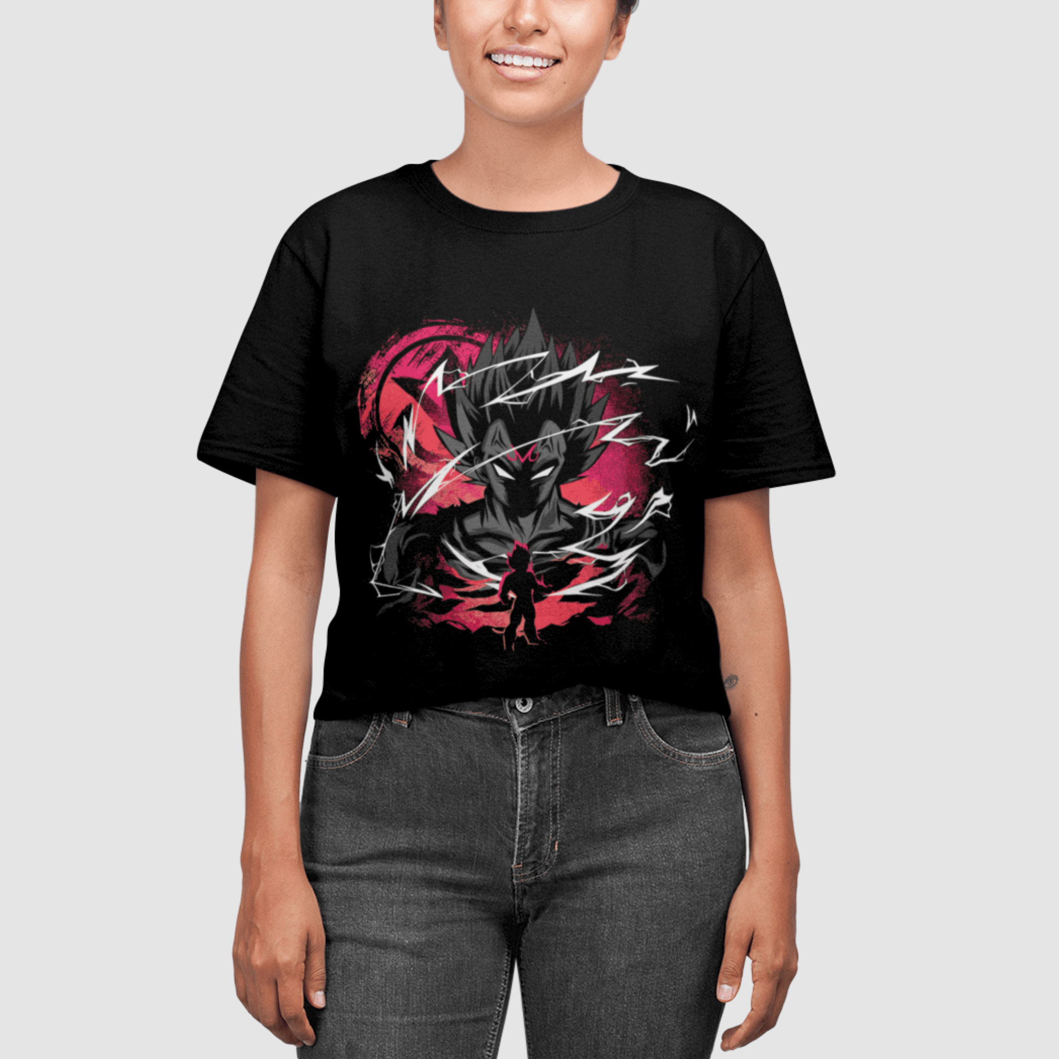 T-shirt Dragon Ball "Shadow Warriors" - Majin Vegeta - Capsule.pt