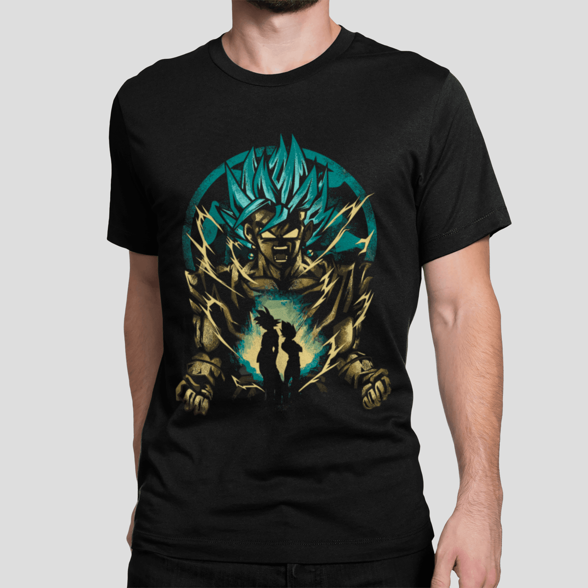 T-shirt Dragon Ball "Shadow Warriors" - Vegito Super Saiyan Blue - Capsule.pt