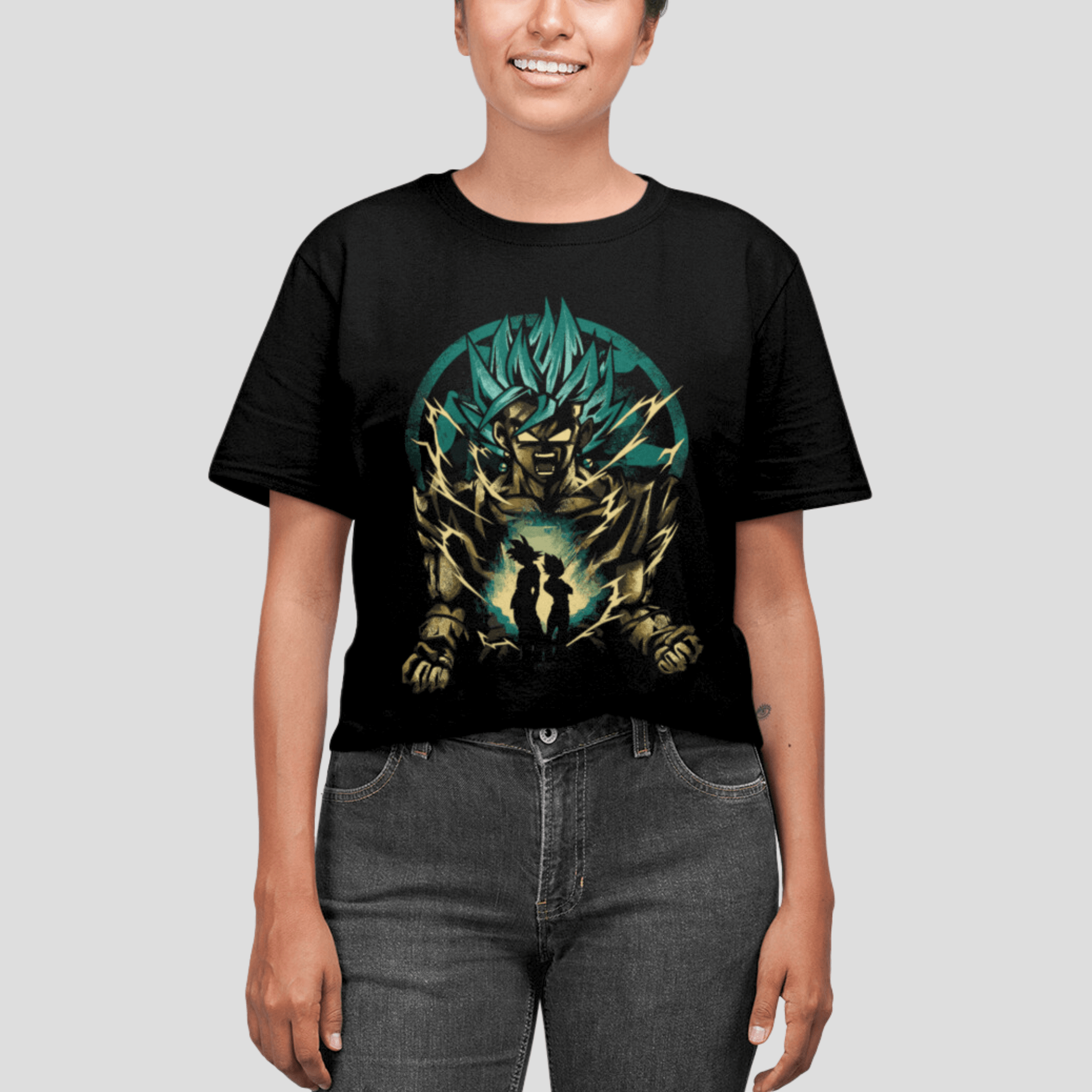 T-shirt Dragon Ball "Shadow Warriors" - Vegito Super Saiyan Blue - Capsule.pt