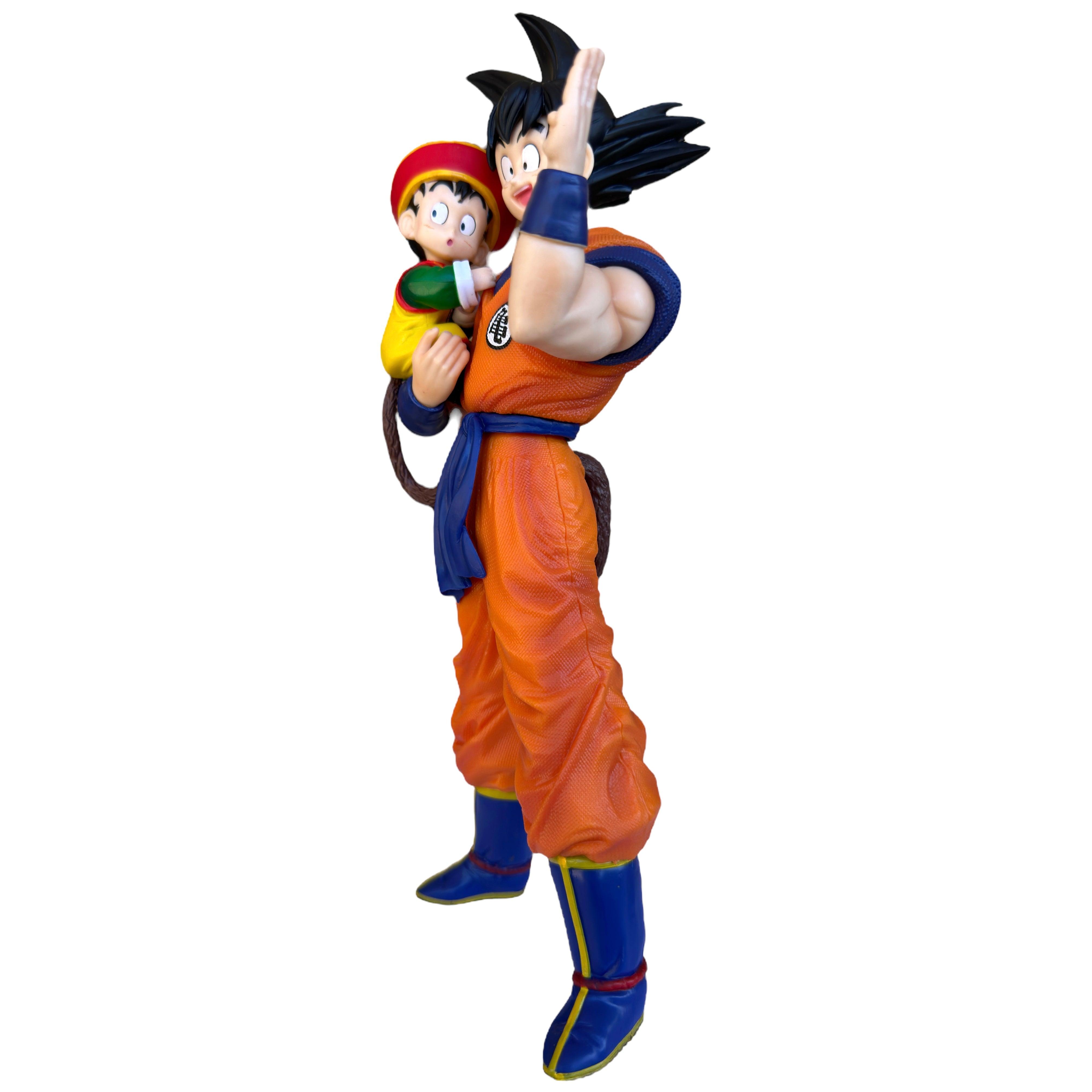 Figura Dragon Ball - Son Goku e Son Gohan - 30 cm - Lateral