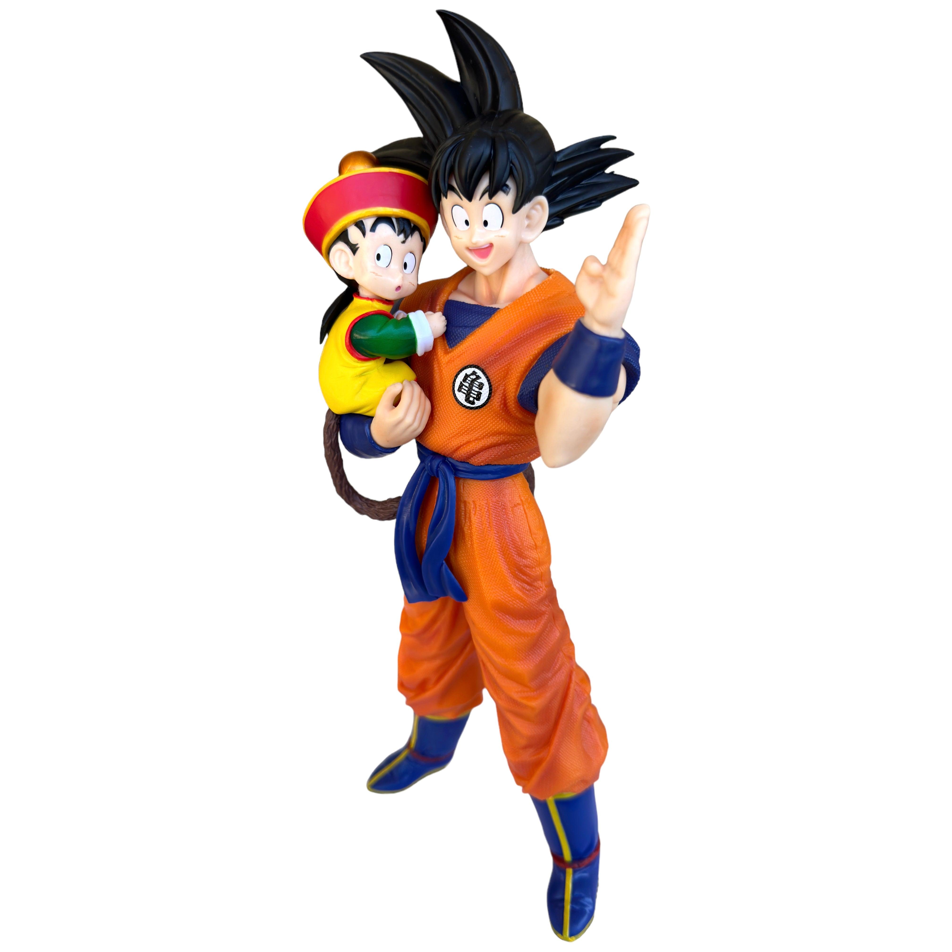 Figura Dragon Ball - Son Goku e Son Gohan - 30 cm - Perfil