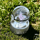 Pokébola de Cristal Mewtwo com Base LED - Capsule.pt